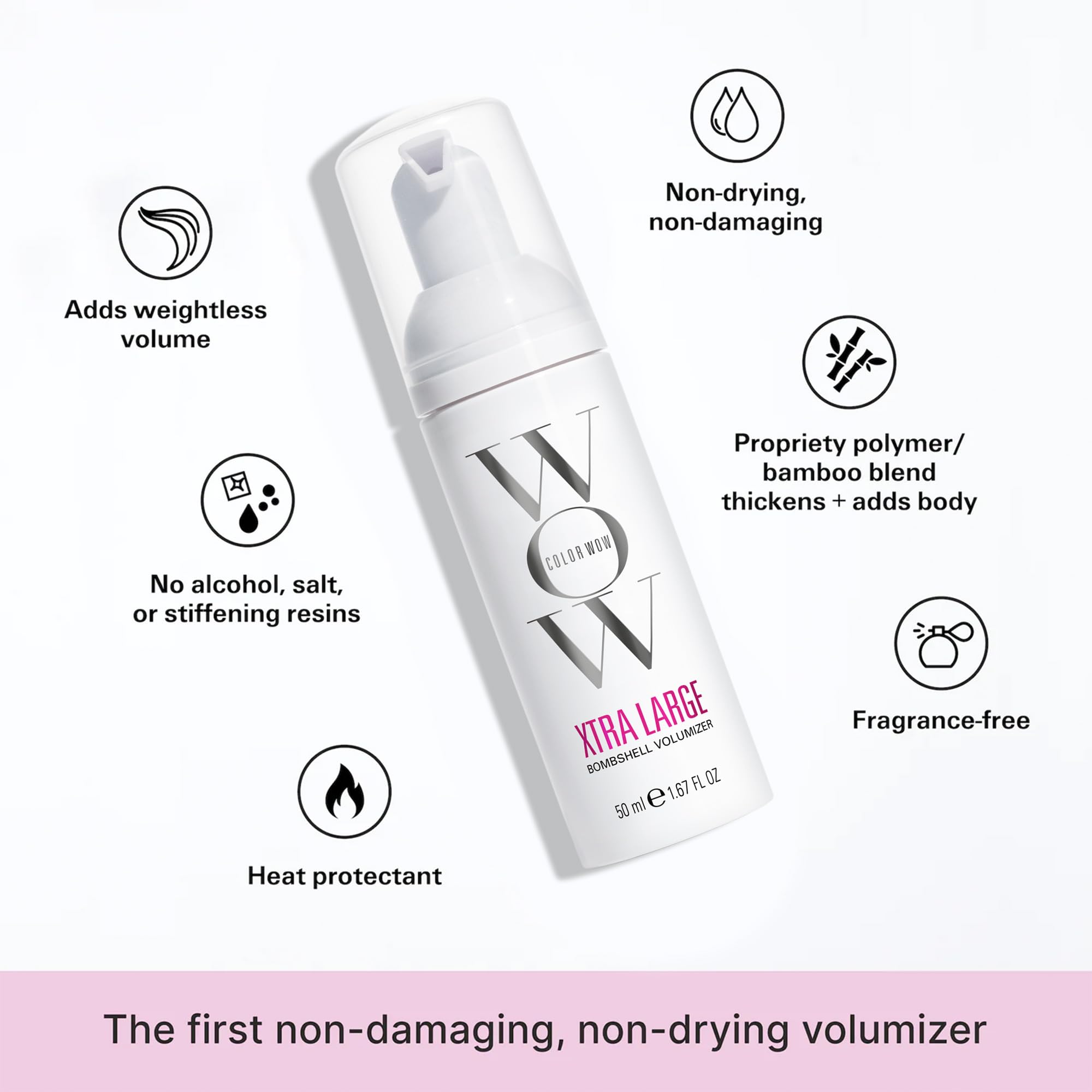 COLOR WOW Xtra Large Bombshell Volumizer – New Alcohol-Free Technology for Lasting Volume and Thickness